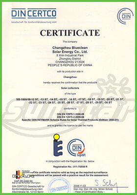 blueclean-solar-keymark-certification